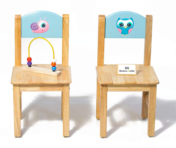 Modern Kraftz 'Baby Owl and Snail' Themed Two seater Kids Study Table Kids Table and Chairs Set