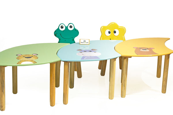 Modern Kraftz Animal Themed Kids Activity 3-Piece Puzzle Table for Kindergarten and Daycare