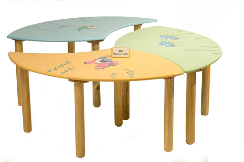 Modern Kraftz Sea Animal Themed Kids Activity 3-Piece Puzzle Table for Home, Play School and Daycare