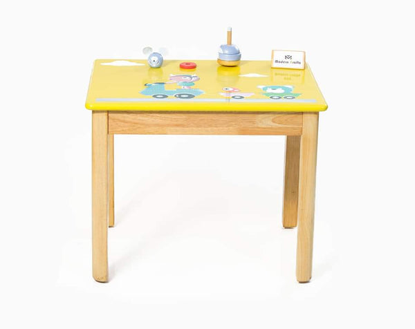 Modern Kraftz 'Lil Jungle Safari' Themed Wooden Single Seater Kids Study Table and Chair Set