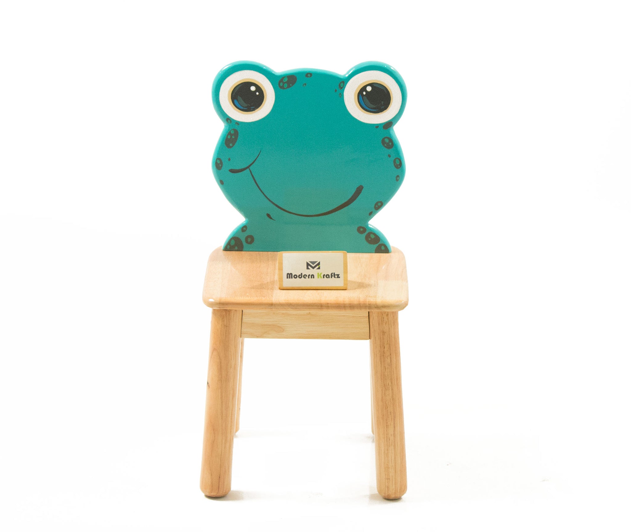 Modern Kraftz 'Frog' Themed solidwood Kids Chair for playroom and Kindergarten