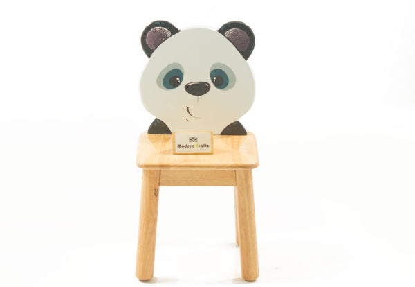 Modern Kraftz 'Panda' Themed solidwood Kids Chair for playroom and Kindergarten