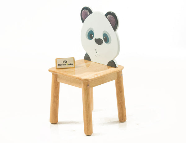 Modern Kraftz 'Panda' Themed solidwood Kids Chair for playroom and Kindergarten