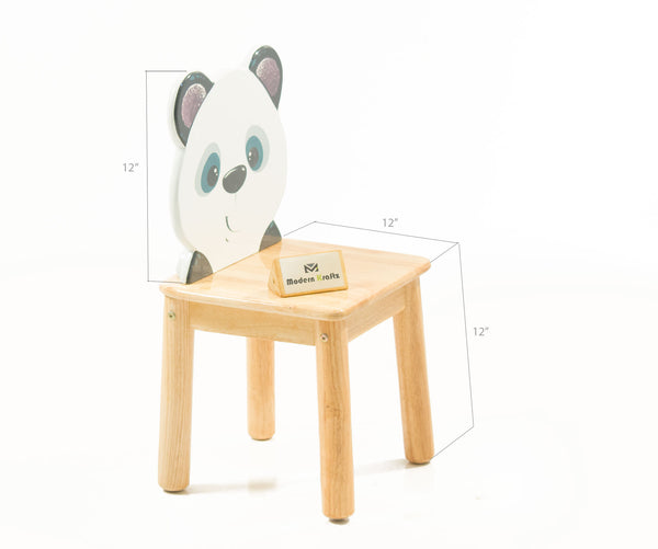 Modern Kraftz 'Panda' Themed solidwood Kids Chair for playroom and Kindergarten