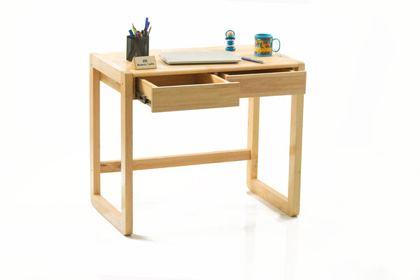 Modern Kraftz Wooden Senior Kids Study Table Chair Set with Drawer (for 6+ yrs) - Natural Finish