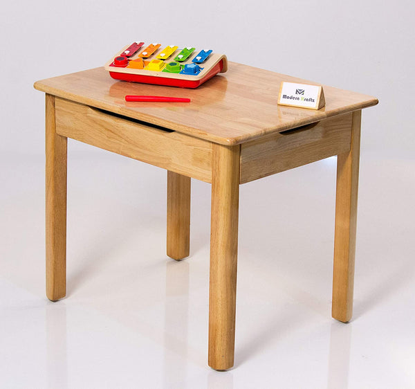 Modern Kraftz Single Seater Solidwood Kids Study Table with Lift Up Top Storage for Home