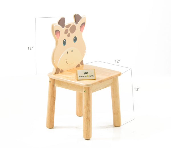 Modern Kraftz 'Giraffe' Themed solidwood Kids Chair for playroom and Kindergarten