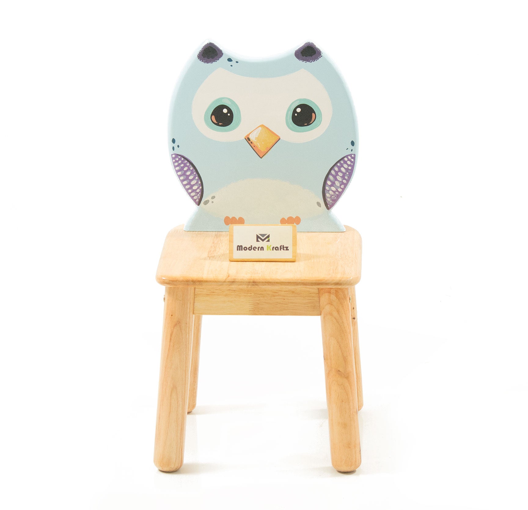 Modern Kraftz 'Owl' Themed solidwood Kids Chair for playroom and Kindergarten